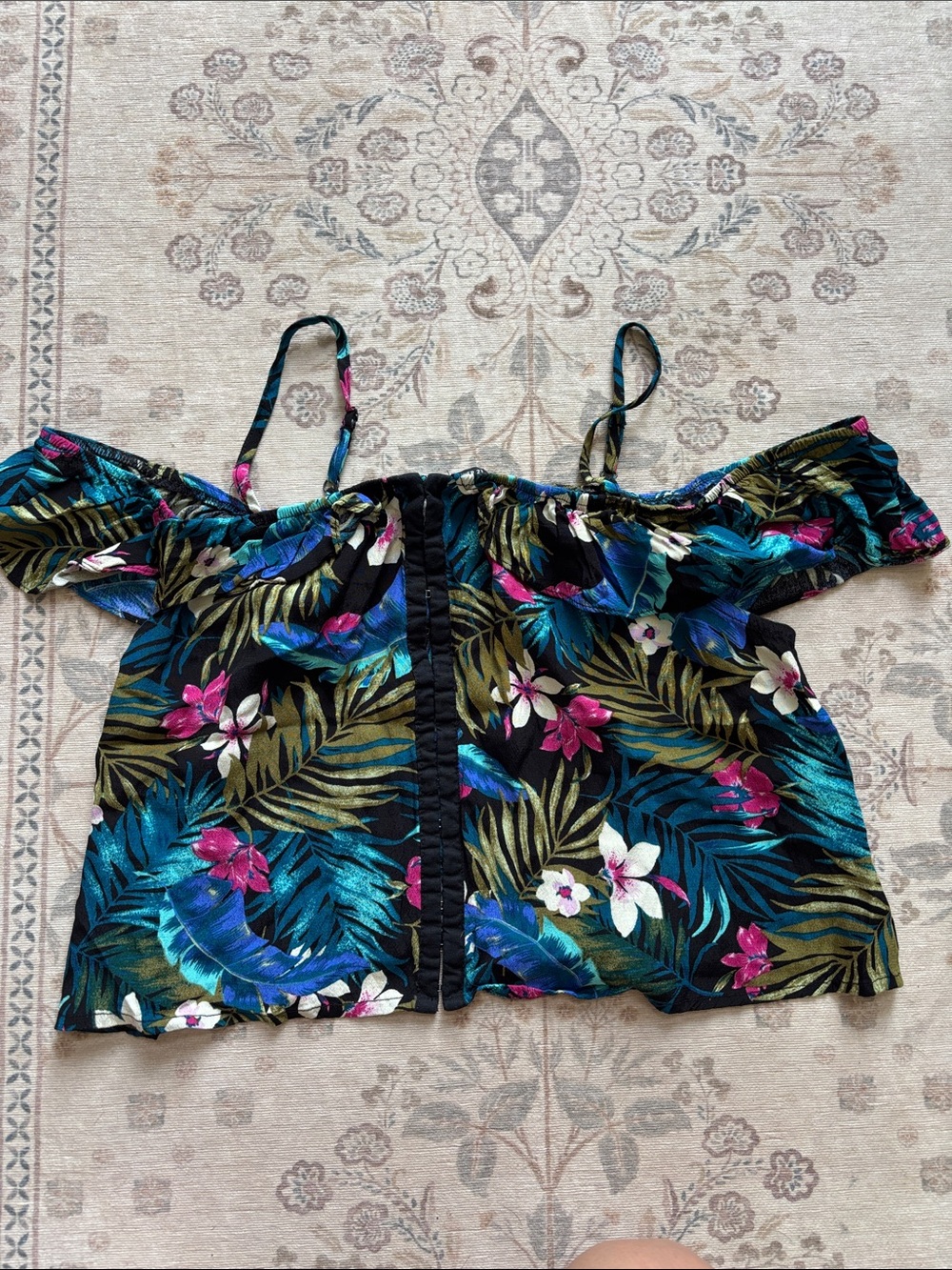 Tropical Off shoulder top